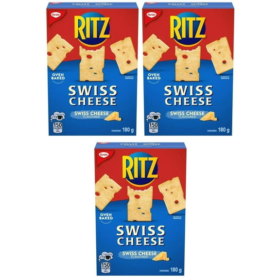 Ritz Swiss Cheese Crackers, 180g (3 Pack)