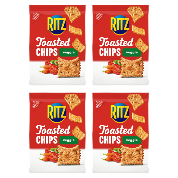 Ritz Toasted Chips, Garden Valley Veggie, 8.1 oz (Pack of 4)