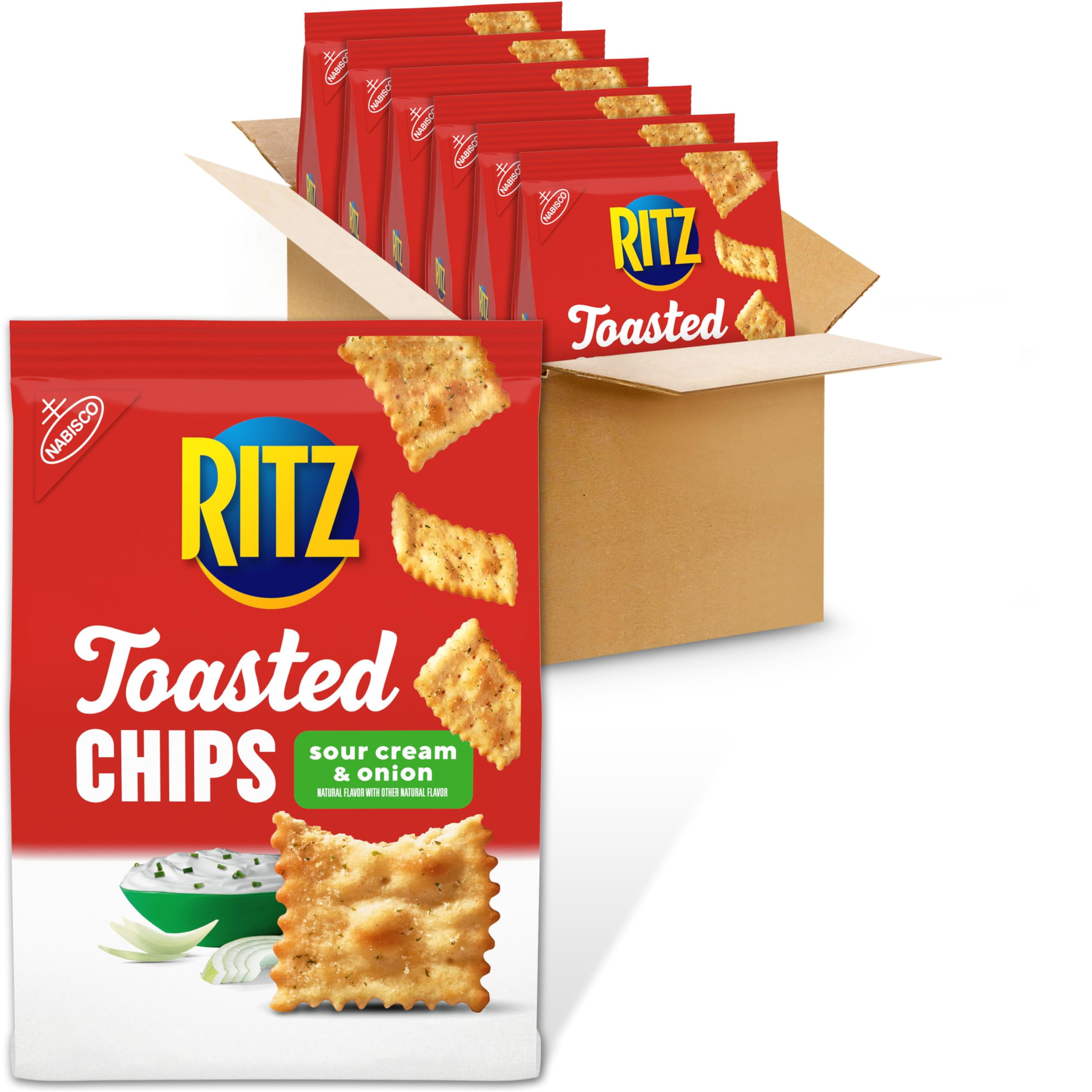 世界的に有名な 6 Crackers, Onion And Cream Sour Chips Toasted Ritz - Oz 8.1 パーツ