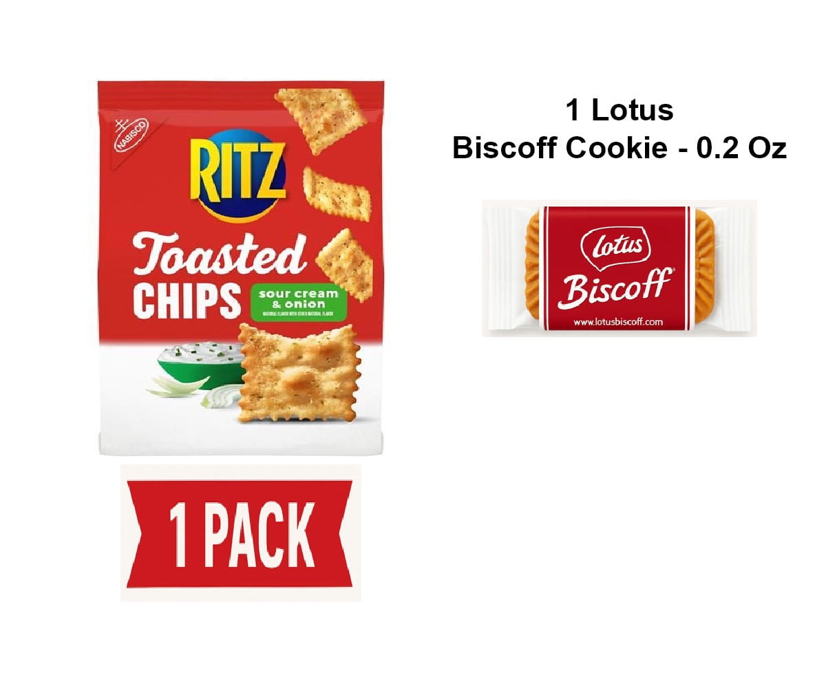 RITZ Sour Cream & Onion Toasted Chips - 8.1 Oz Party Snack Crackers