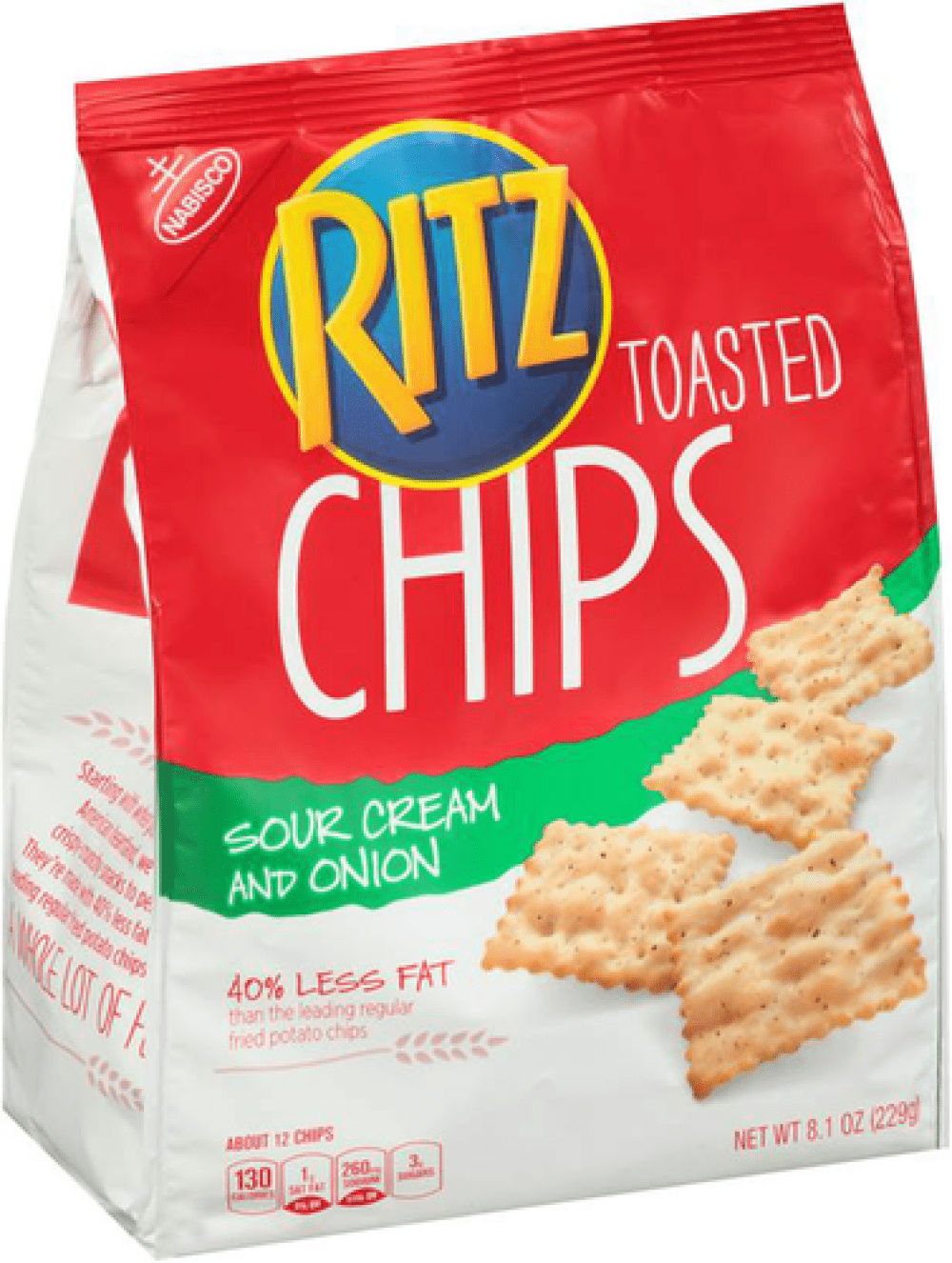 Ritz Toasted Chips Sour Cream and Onion (Pack of 12)