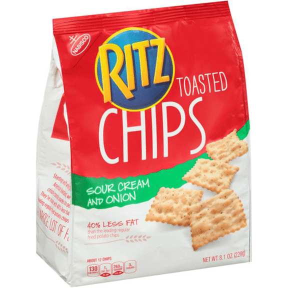 Nabisco Ritz Toasted Chips Sour Cream and Onion (Pack of 16)