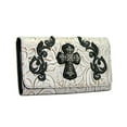 thumbnail image 1 of Ritz WC99-WT-BK Western Rhinestone Bling Cross Trifold Wallet - White & Black Trim, 1 of 1