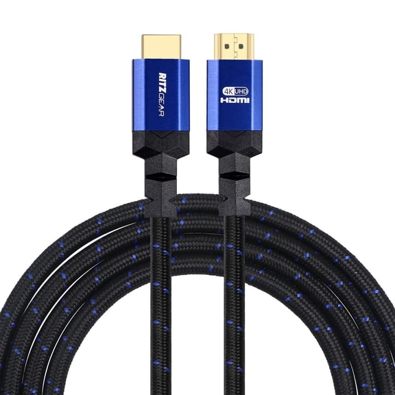 Ritz Gear 4K HDMI to HDMI Cable 2 Pack - High-Speed, Ultra HD, Durable