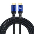 thumbnail image 1 of 4K HDMI Cable 30 ft [2-Pack] - Blue - Braided Nylon Cord & 24K Gold Plated Connectors, 1 of 6