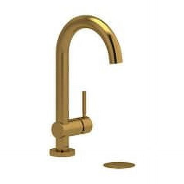 Brushed Gold Single Hole Brass Bathroom Faucet