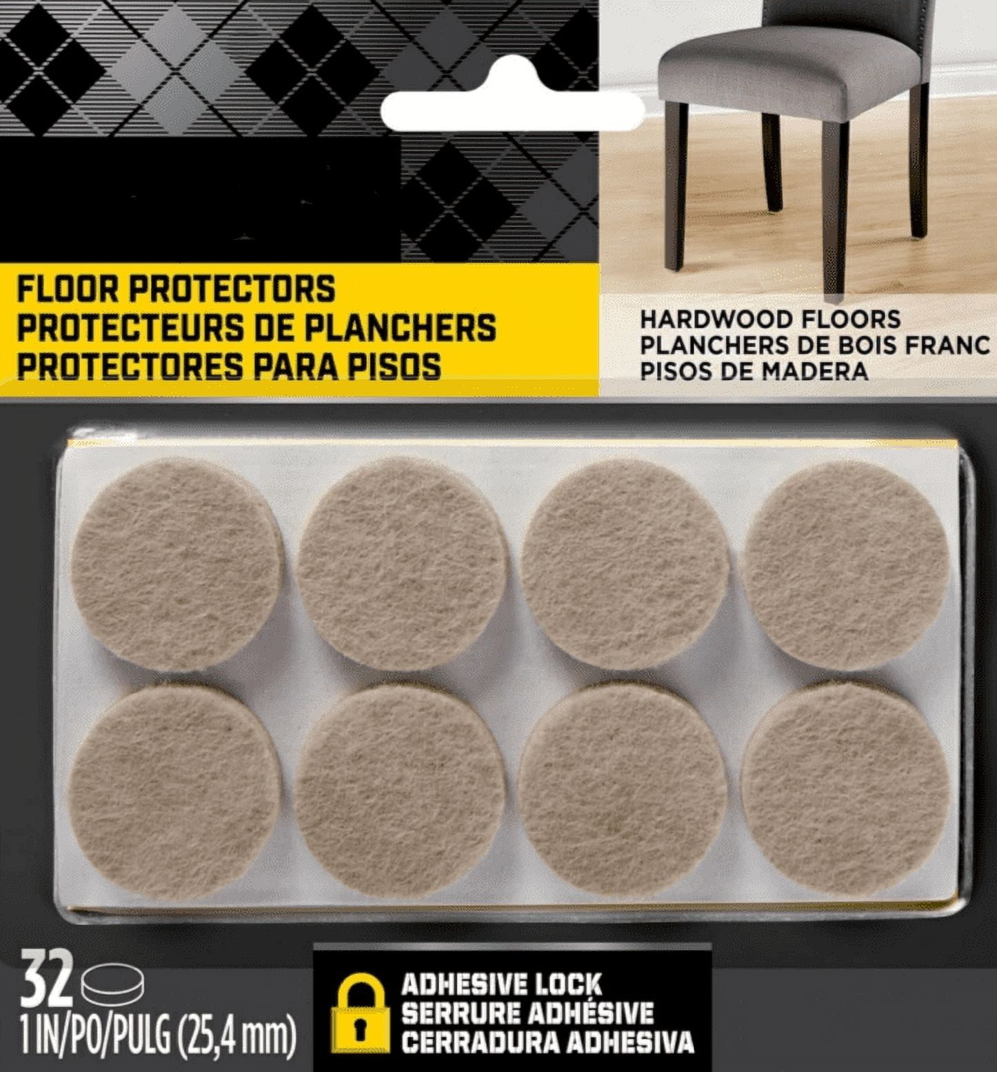 Riuque Felt Pads 32 PCS Beige, Felt Furniture Pads for Protecting