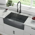 thumbnail image 1 of Rivage 30 x 21 Stainless Steel, Single Basin, Farmhouse Kitchen Sink with Apron in Black, 1 of 7