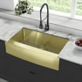 thumbnail image 1 of Rivage 36 x 21 Stainless Steel, Single Basin, Farmhouse Kitchen Sink with Apron in Gold, 1 of 8