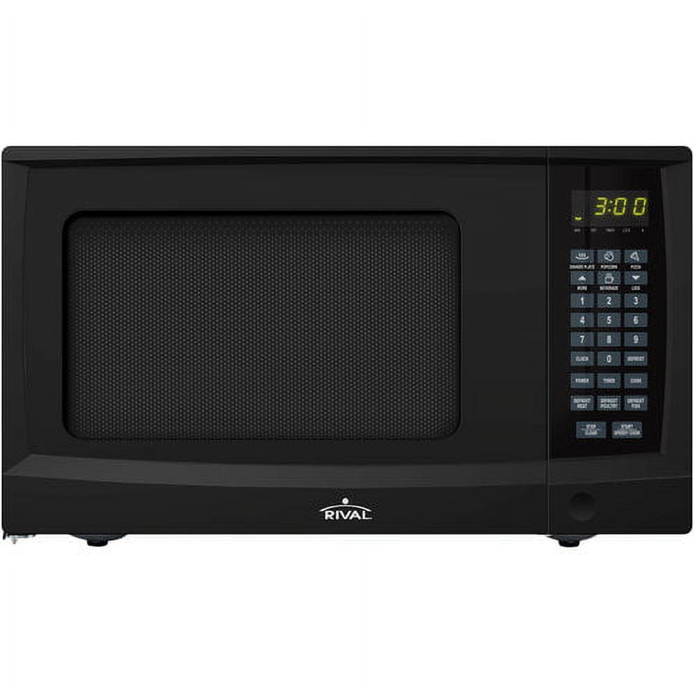 Rival 0.9 Cu. Ft. Black Microwave Oven