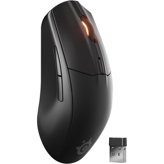 Rival 3 Wireless Gen 2 Gaming Mouse 2.4GHz and Bluetooth 18000 DPI TrueMove Air Optical Sensor 60 Million Click Durability Light-Weight 100% PTFE Feet Black