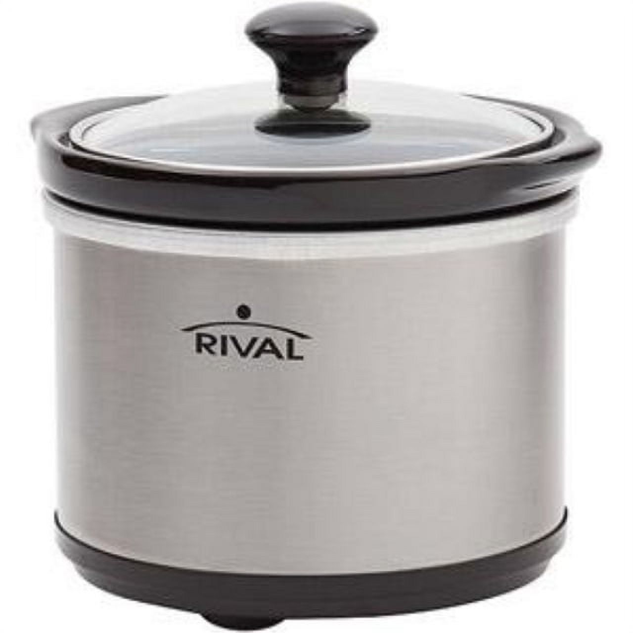 Rival .65-Quart Mini Slow Cooker, Stainless Steel - image 1 of 3