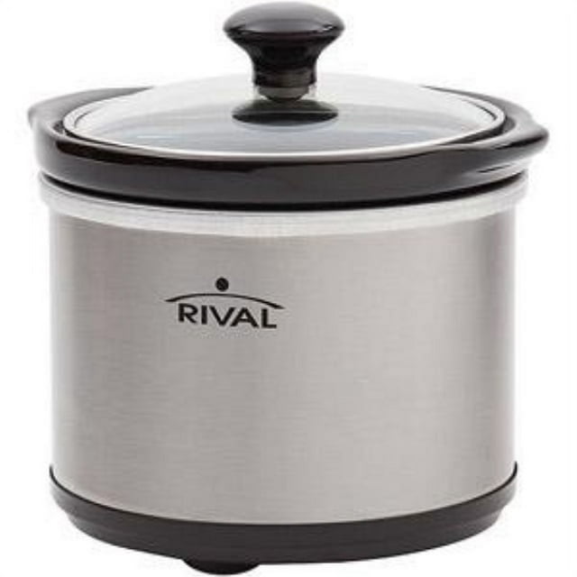 Rival .65-Quart Mini Slow Cooker, Stainless Steel