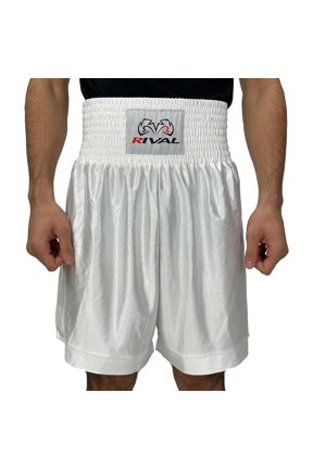 Boxing Dazzle Pro Boxing Trunks - Large - White