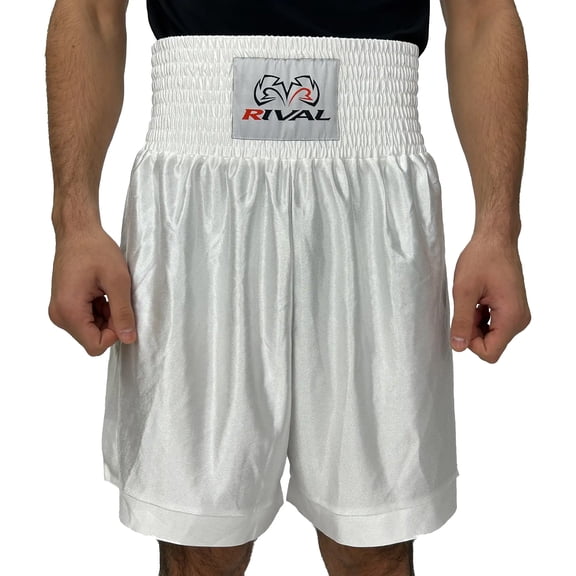 Rival Boxing Dazzle Pro Boxing Trunks - Large - White