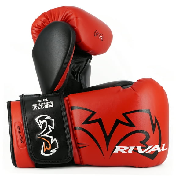 Rival Boxing Evolution Hook and Loop Sparring Gloves - 12 oz. - Red