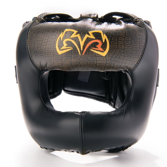 Rival Boxing Guerrero Facesaver Headgear, Crocodile/Black, Large/Xlarge