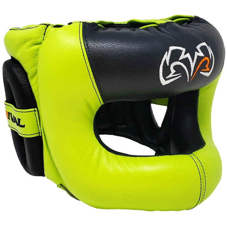 RIVAL ボクシングヘッドギア L/XL Rival Boxing Guerrero Facesaver Headgear - L/XL - Lime