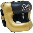 thumbnail image 1 of Rival Boxing Guerrero Facesaver Leather Sparring Headgear - L/XL - Gold, 1 of 6