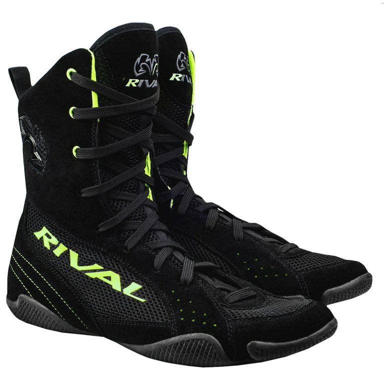 Rival Boxing Hi Top Mesh Paneled RSX ONE V2 Boots 8 Black Lime
