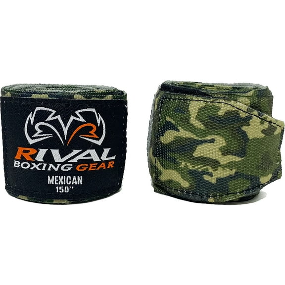 Rival Boxing Mexican Style Camo Handwraps - 120" - Army Green