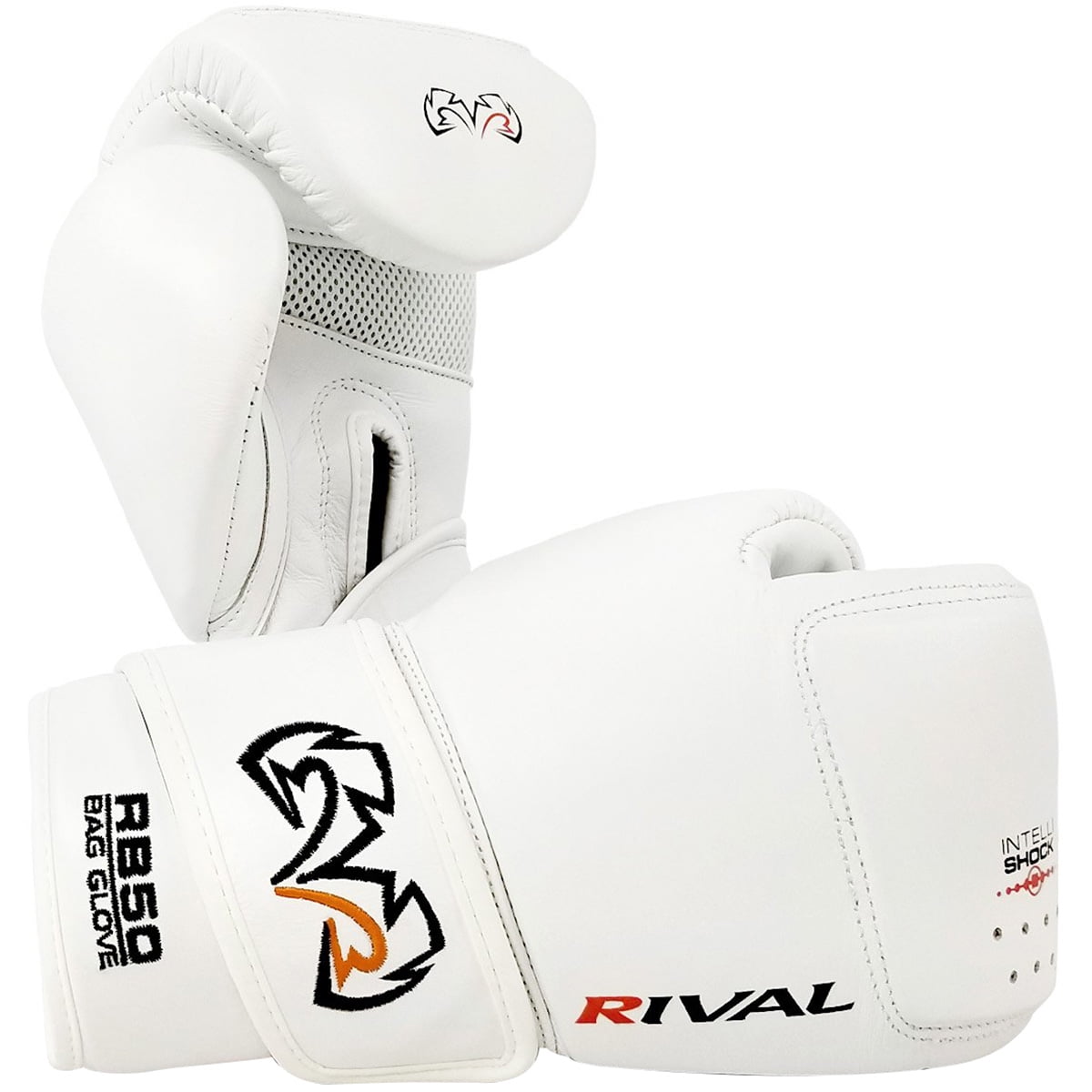 RIVAL RB50 バッググローブ ホワイト Rival Boxing RB50 Intelli-Shock Compact Bag Gloves- Large