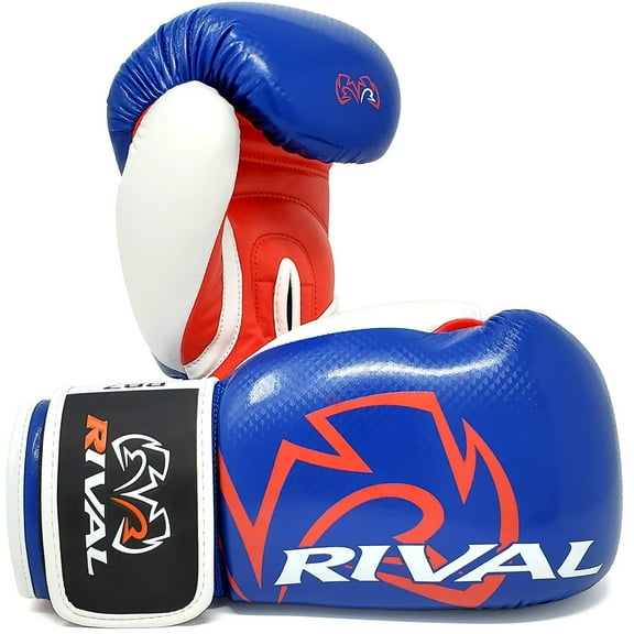 Rival Boxing RB7 Fitness Plus Hook and Loop Bag Gloves - 2XL - Blue/Red/White