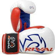 Rival Boxing RB7 Fitness Plus Hook and Loop Bag Gloves - Large - White/Blue/Red