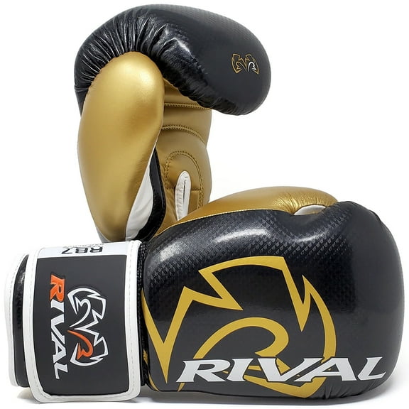 Rival Boxing RB7 Fitness Plus Hook and Loop Bag Gloves - Small - Black/Gold