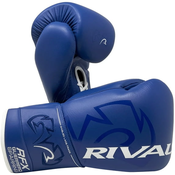 Rival Boxing RFX-Guerrero HDEF Lace-Up Sparring Gloves - 14 oz. - Blue