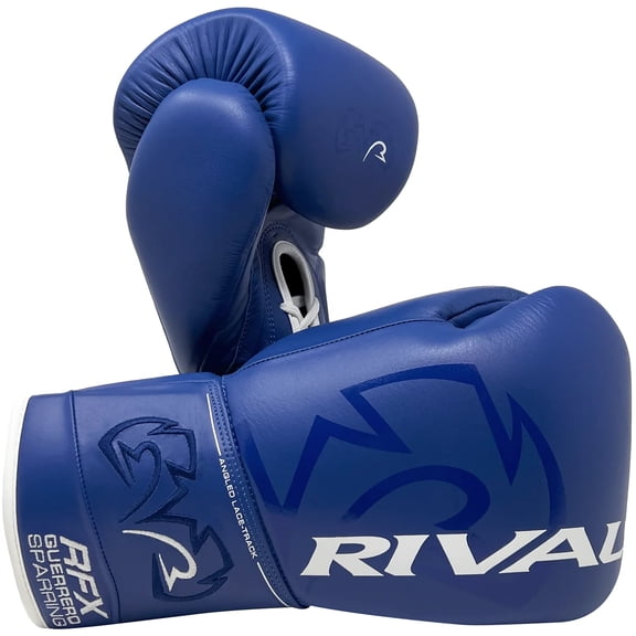 Rival Boxing RFX-Guerrero HDEF Lace-Up Sparring Gloves - 18 oz. - Blue