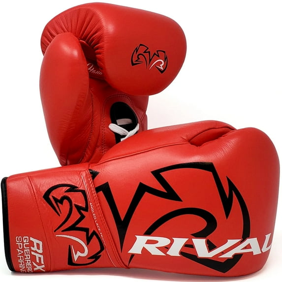 Rival Boxing RFX-Guerrero HDEF Lace-Up Sparring Gloves - 18 oz. - Red