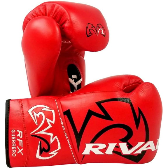 RIVAL Boxing RFX Guerrero HDE-F Pro Fight Lace-Up Boxing Gloves - 10 oz. - Red
