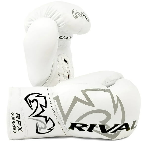 Rival Boxing RFX-Guerrero SF-H Lace-Up Pro Fight Gloves - 10 oz. - White