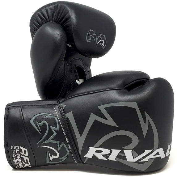 Rival Boxing RFX-Guerrero SF-H Lace-Up Sparring Gloves - 12 oz. - Black