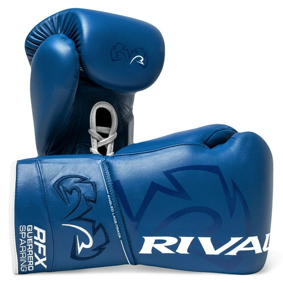 Rival Boxing RFX-Guerrero SF-H Lace-Up Sparring Gloves - 20 oz. - Blue