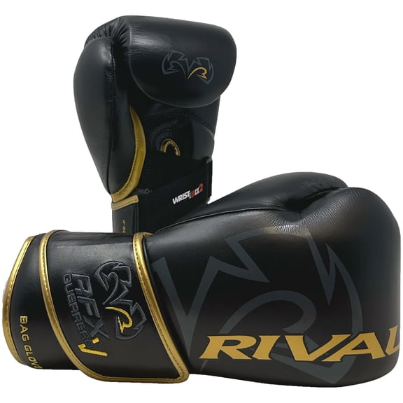 Rival Boxing RFX-Guerrero-V HDEF Bag Gloves - 10 oz. - Black/Gold
