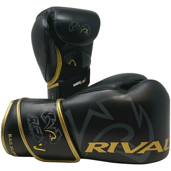 Rival Boxing RFX-Guerrero-V HDEF Bag Gloves - 10 oz. - Black/Gold