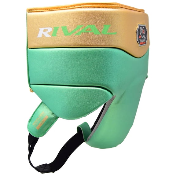 Rival Boxing RNFL100 Professional Groin Protector w/ Laces - Large - Green/Gold