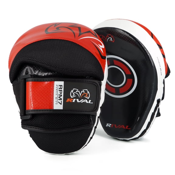 Rival Boxing RPM7 Fitness Plus Hook and Loop Punch Mitts - Red/Black