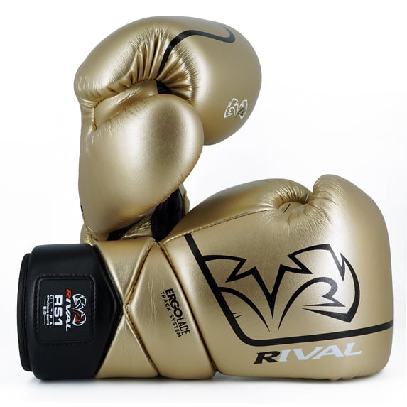RIVAL Boxing RS1 2.0 Ultra Pro Lace-Up Sparring Gloves - 16 oz. - Gold