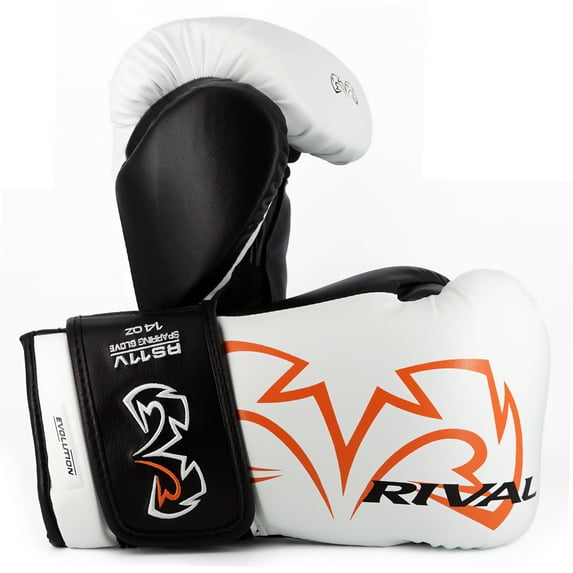 Rival Boxing RS11V Evolution Sparring Gloves - 14 oz. - White