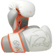 Rival Boxing RS80V Impulse Hook and Loop Sparring Gloves - 14 oz. - White/Orange