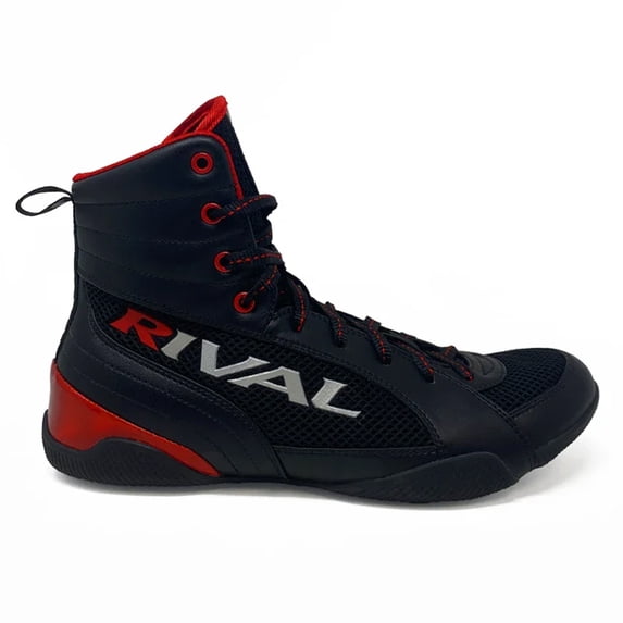 Rival Boxing RSX-Guerrero Mid-Top Deluxe Boxing Boots - 6 - Black/Red