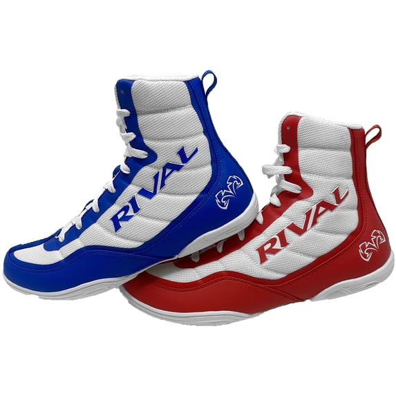 Rival Boxing RSX-Prospect Mid-Top Boxing Boots - 9 - White/Red/Blue