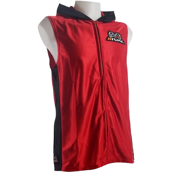 Rival Dazzle Traditional Sleeveless Ring Jacket with Hood - 2XL - Red/Black