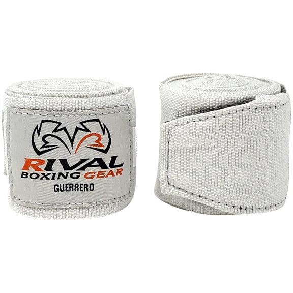 Rival Guerrero Men's 150" Poly-Viscose Light Gray Boxing Handwraps, 150, 2-Piece