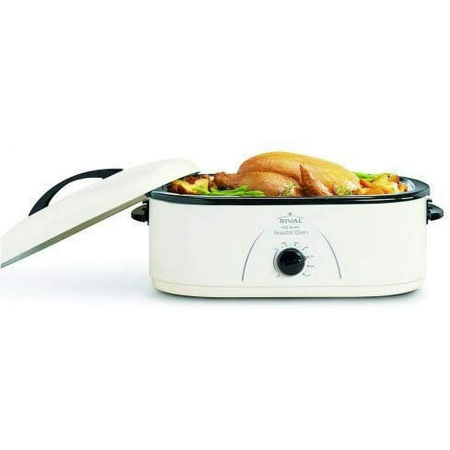 Rival Large Electric 18Quart Roaster Oven for Turkey, White RO180