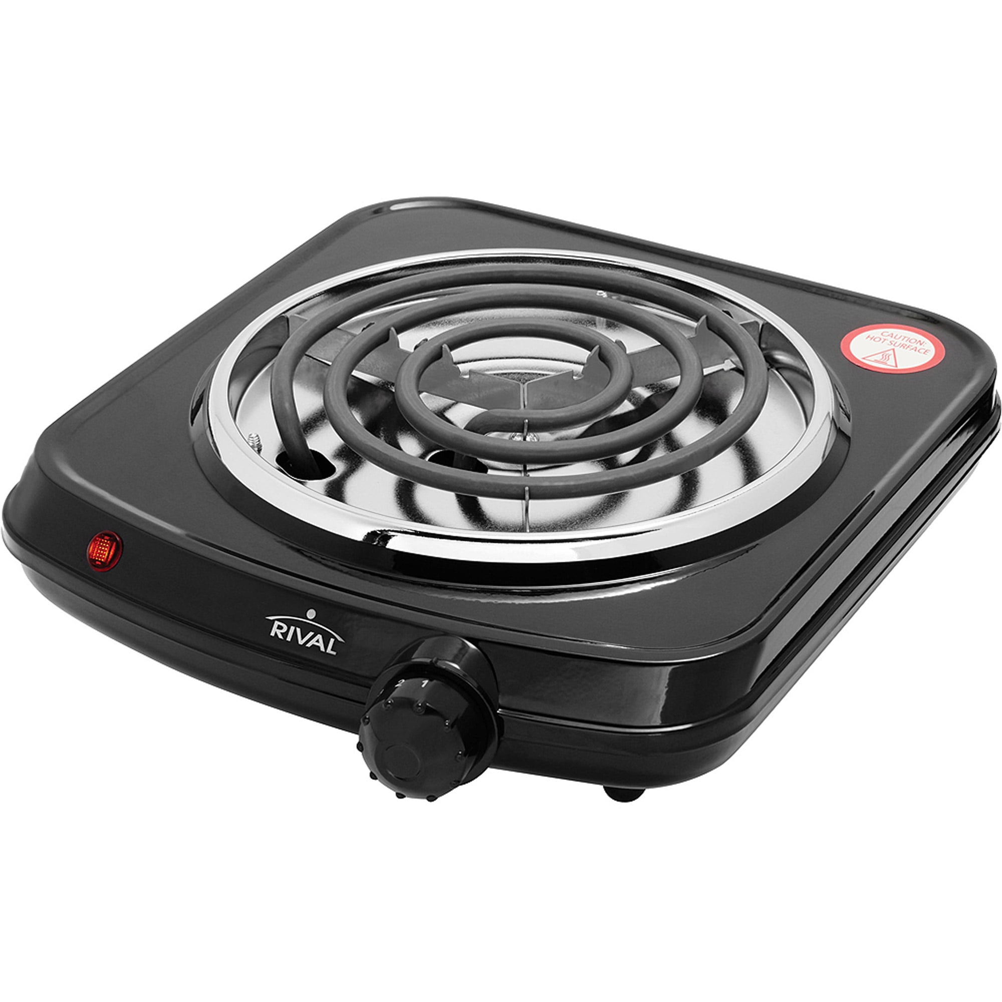 Rosarivae Lightweight Portable 1000W Single Burner Multi-functional 0-5  Settings Electric Stove with US Plug (White) 