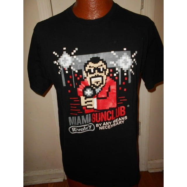 Rivalry Club By Any Mean Necessary Miami Gun Club Men's Large Black T